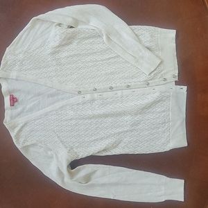 |MERONA| Women's Cardigan | Color Cream/Beige|Diamond buttons| Size L|